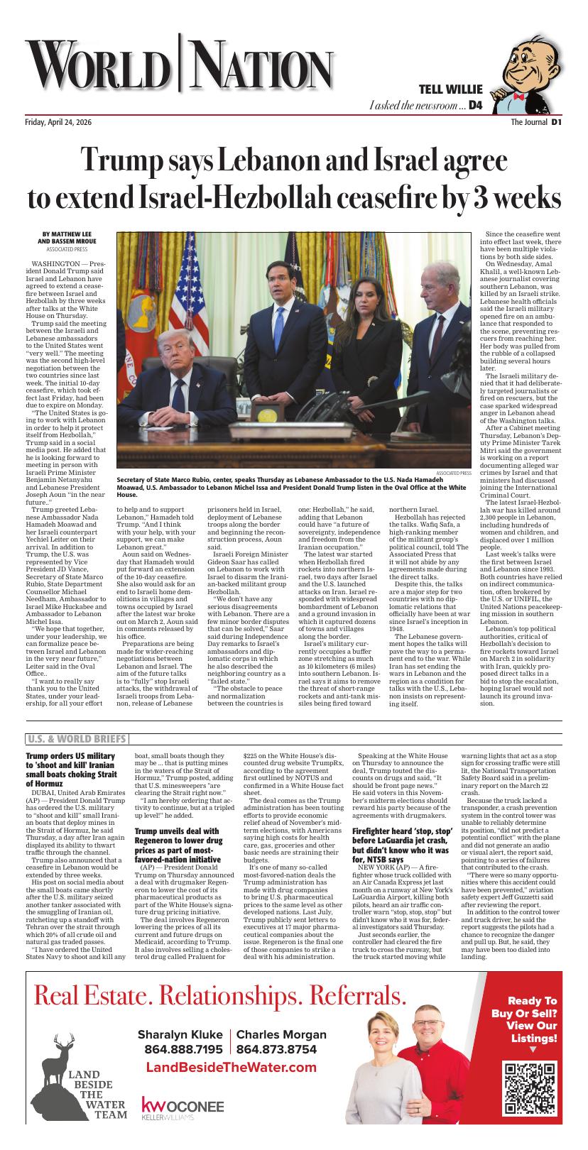 Page D01 | e-Edition | upstatetoday.com