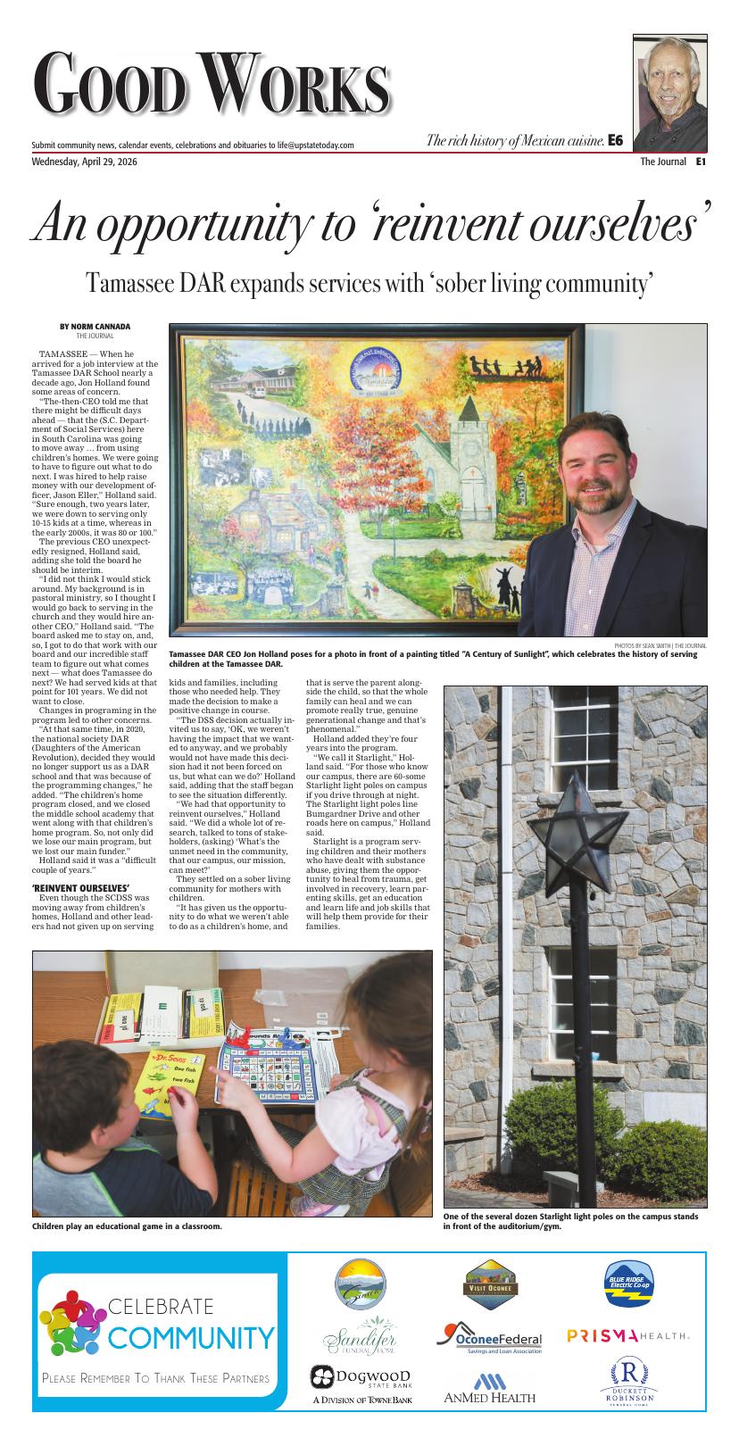 Page E01 | e-Edition | upstatetoday.com