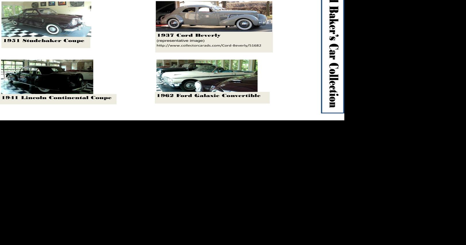 Baker's antique automobile collection to be auctioned News