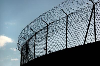 Prison jail barbed wire image