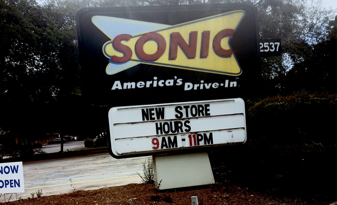 Sonic drive on sale in hours