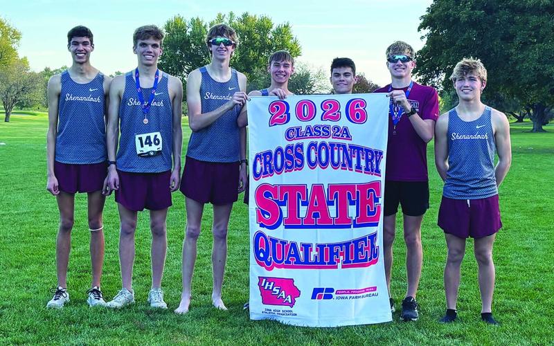 Shenandoah boys with banner
