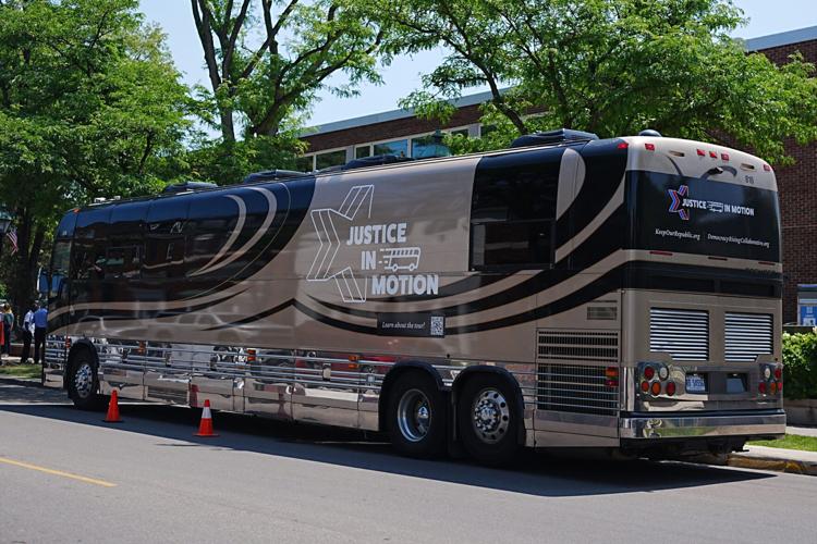 “Justice in Motion,” tour made it last stop at Grosse Pointe Public Library in Grosse Pointe Farms, Friday, July 10. 2026,