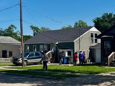Crime scene tape has been taken down in the 300 block of West 79th Street in Shreveport on Sunday, April 19, 2026 where eight children are dead in what police believe was a domestic shooting.