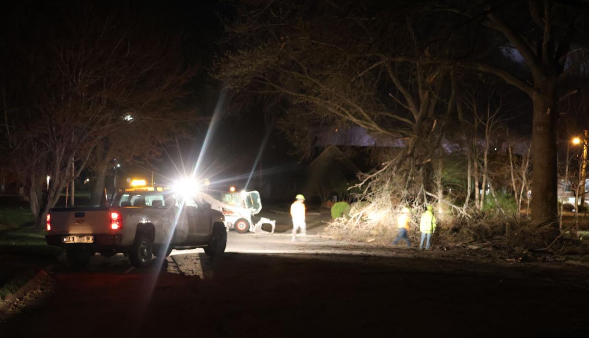 Emergency and city crews pull together in Shenandoah during storm Friday night