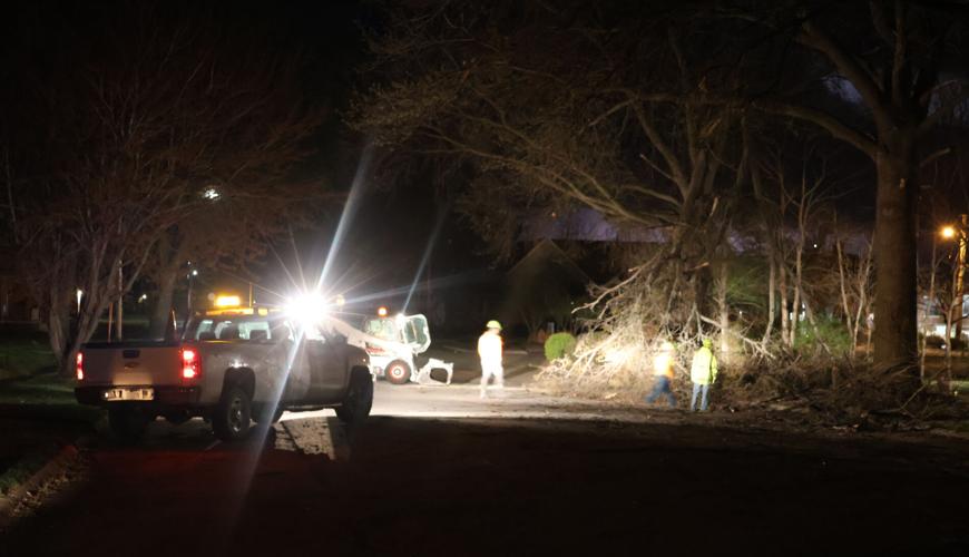 Emergency and city crews pull together in Shenandoah during storm Friday night