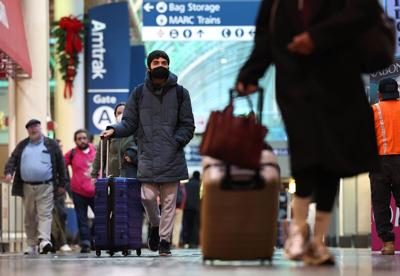 Travelers walk through Union Station on Nov. 22, 2023, in Washington, DC.