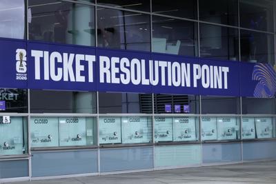 A general view of the Ticket Resolution Point at Houston Stadium with FIFA World Cup 2026 on June 10, 2026, in Houston.