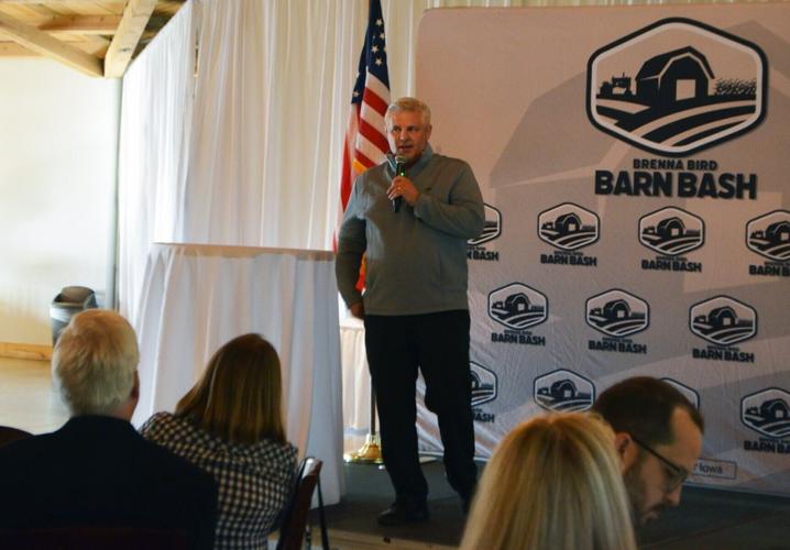 McGowan speaking at Barn Bash