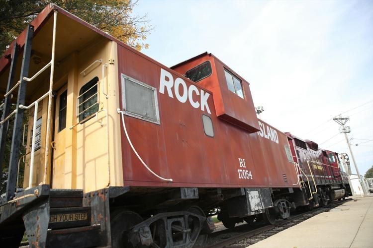 Rock Island Railroad - Engine on Hwy 9