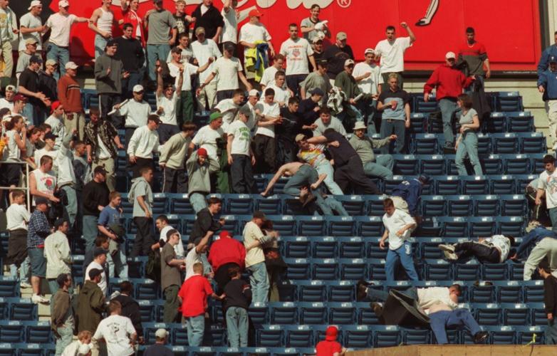The April 12, 1999, brawl among fans in the Vet's 700 Level continues to live in Philly sports infamy.