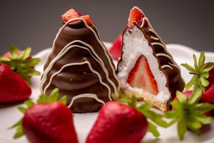 Strawberry Bliss from the Iowa Specialty Crop Growers Association is photographed during the Best New Fair Foods of 2026 contest at the Iowa State Fair on Tuesday, July 14, 2026. The item is one of the Iowa State Fair's top 11 new foods for 2026.