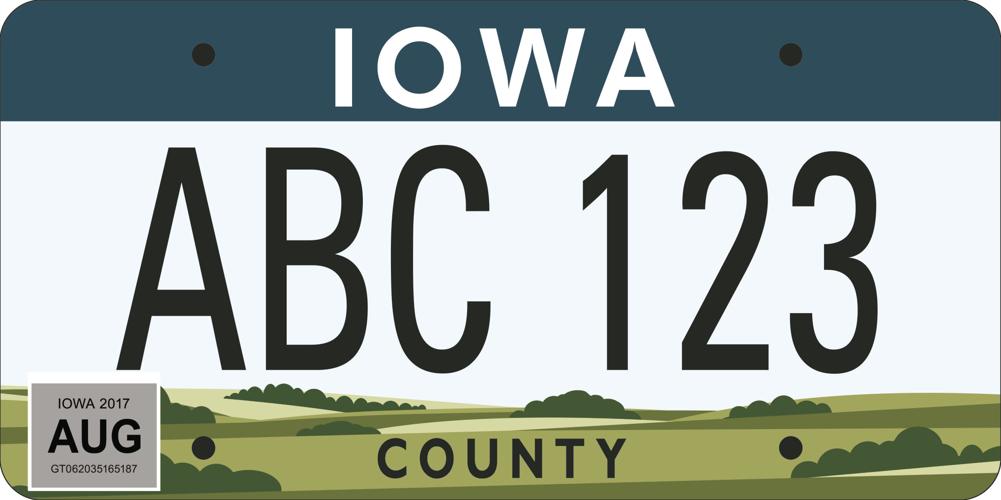 3 new potential designs for Iowa's new license plates