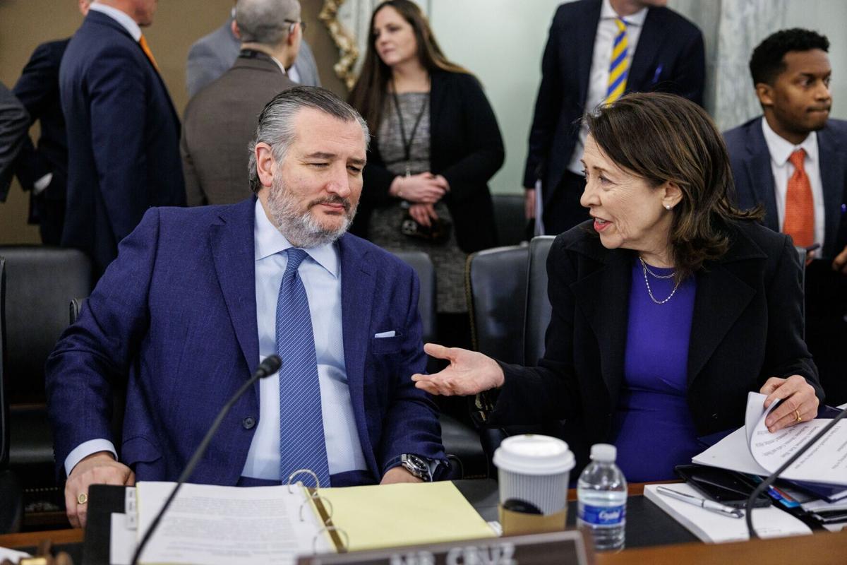 Maria Cantwell before a hearing on Jan. 15, 2025, in Washington, D.C..