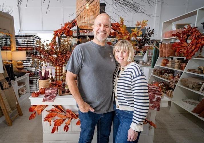 Kasey Henke and his wife Jordana Henke stand for a photo at RJ Home South, one of their stores in Earlham, Thursday, September 10, 2026.