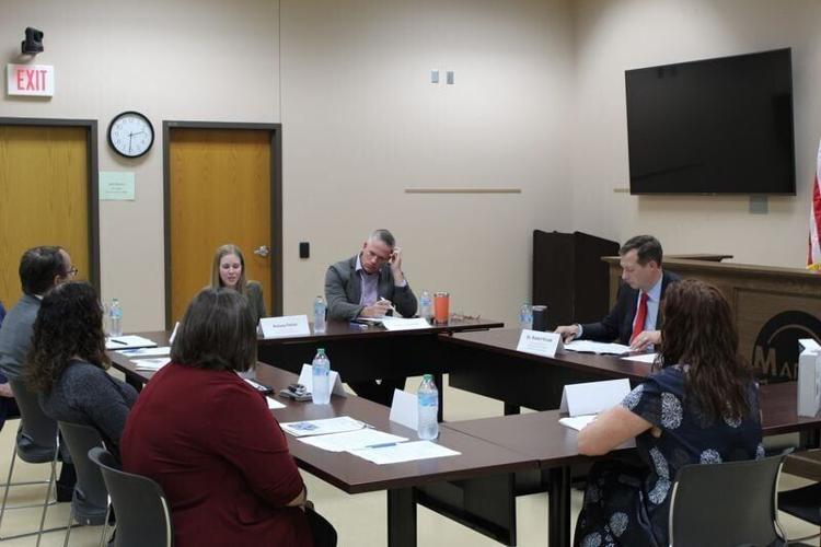 County, state and federal public health officials discuss funding for cancer prevention in rural Iowa during a roundtable at Marion County Public Health's office in Knoxville, IA, Sept. 23.
