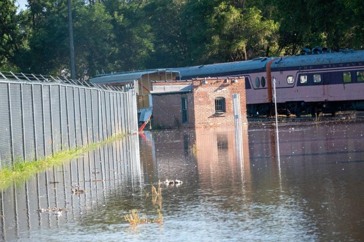 Photographer George Lindblade Railroad Museum flooding