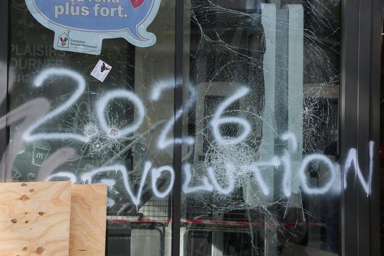Aftermath of clashes during a national day of protests against the cost of living and rising fuel prices, in Paris