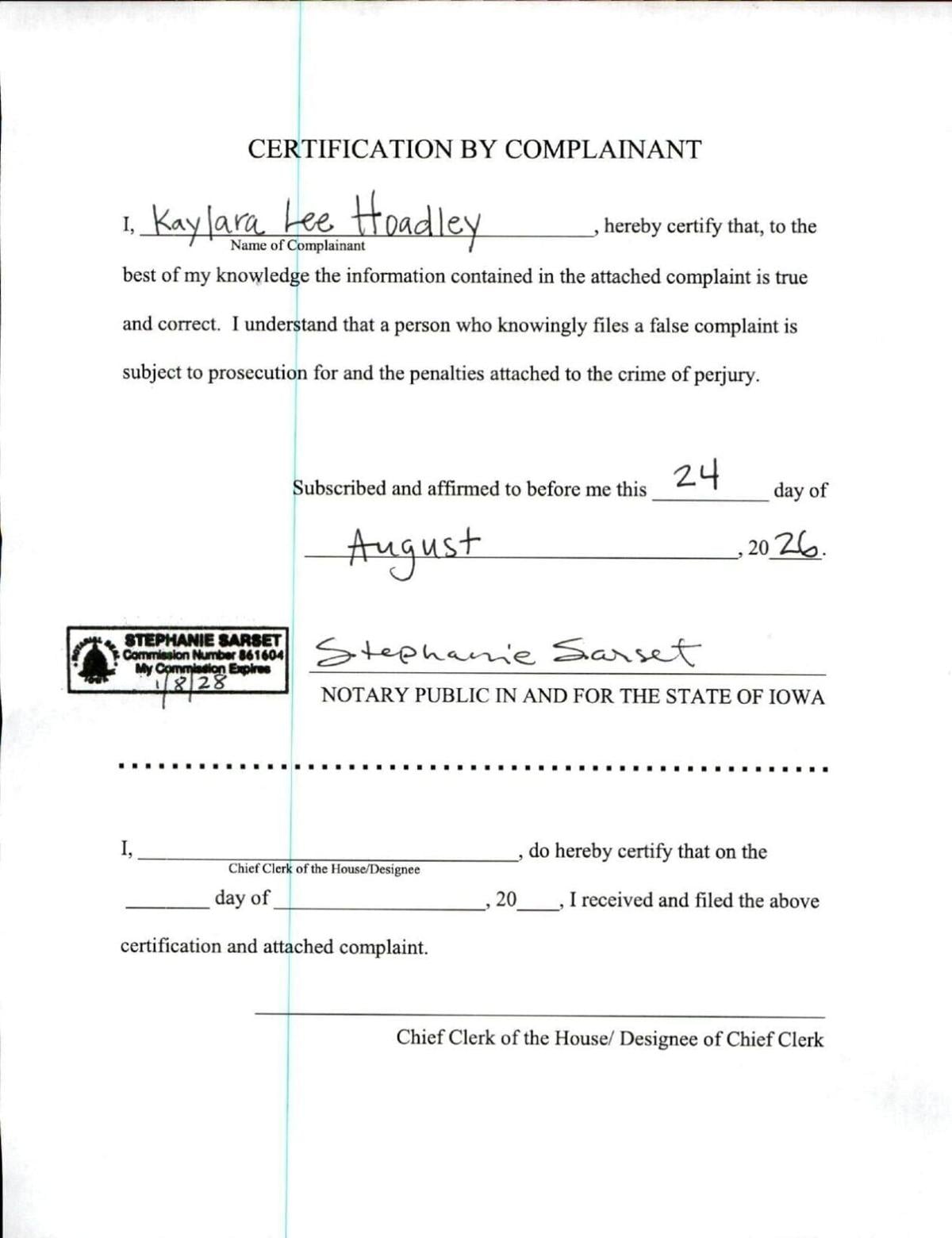 Lundgren ethics complaint
