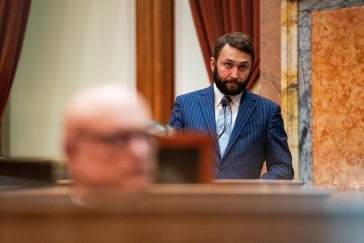 House Majority Leader Bobby Kaufmann, R-Wilton, speaks during the Condition of the State address on Jan. 13, 2026, at the Iowa State Capitol.