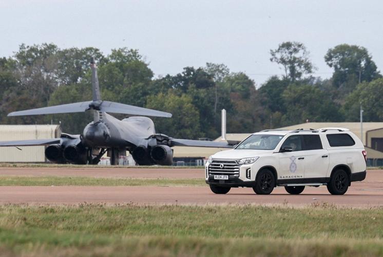 RAF Fairford airbase after a major incident, in Fairford
