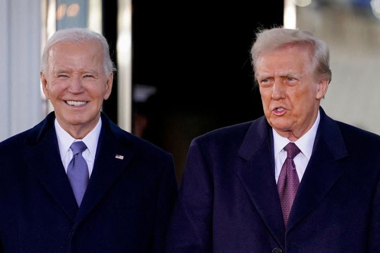 FILE PHOTO: U.S. President-elect Donald Trump meets with U.S. President Joe Biden at the White House