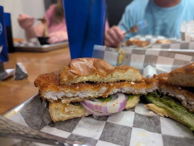 The breaded pork tenderloin at Hometown Heroes in Grinnell, Iowa, is one of the five finalists in the Iowa Pork Producers Association's Iowa's Best Breaded Pork Tenderloin competition. The winner will be announced in mid-October.