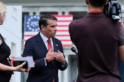 FILE PHOTO: U.S. Acting Attorney General Blanche speaks to a reporter at the White House in Washington (copy)
