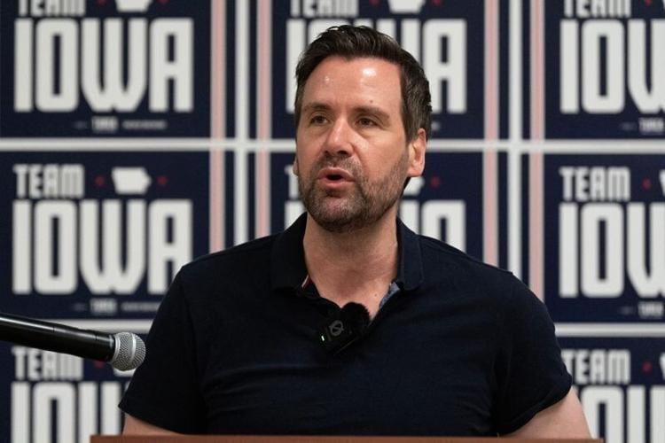 Josh Turek, democratic candidate for U.S. Senate, announces his statewide campaign tour July 1, 2026 at IBEW 405 Hall in Cedar Rapids, Iowa.