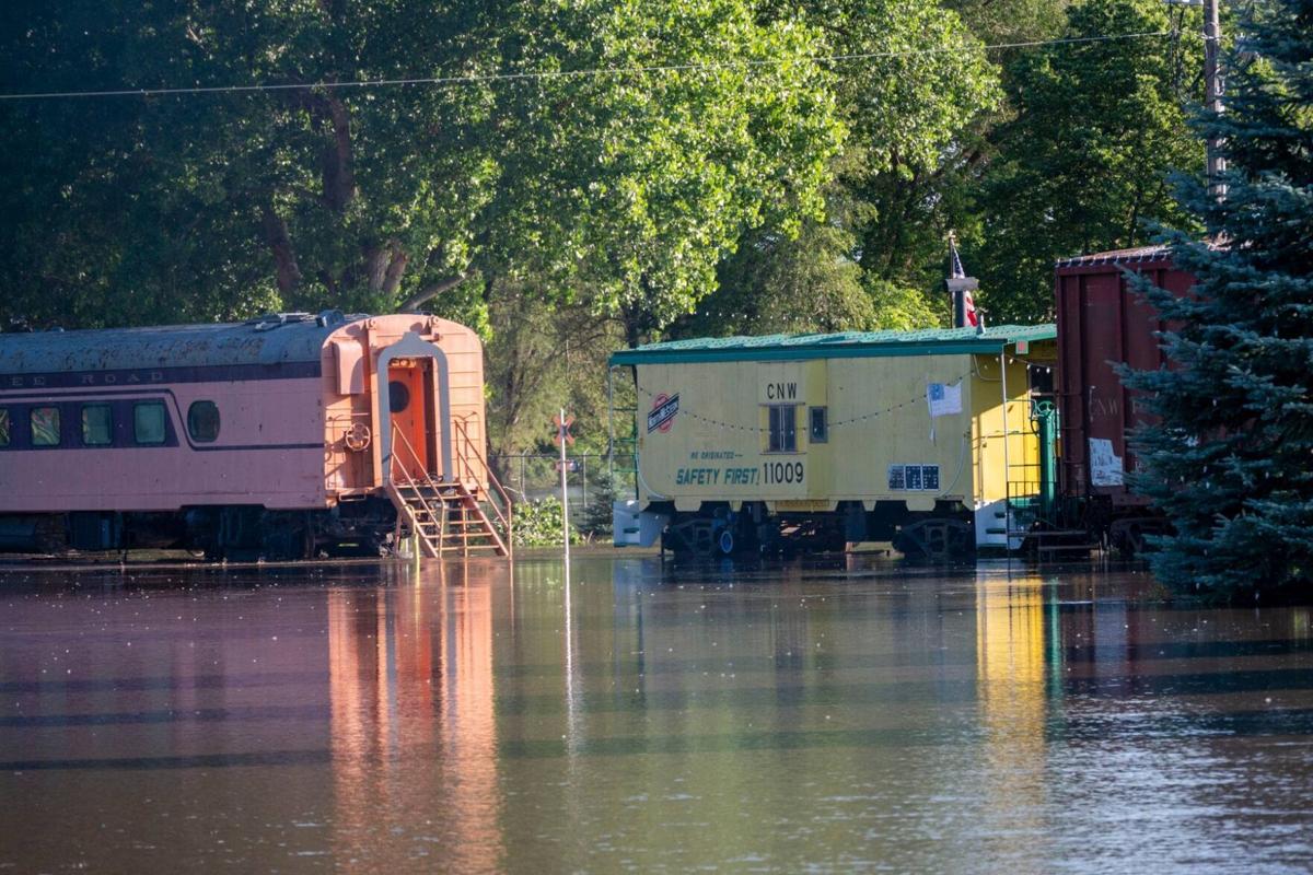 Photographer George Lindblade Railroad Museum flooding