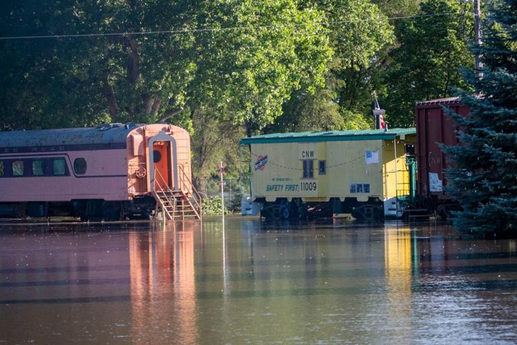 Photographer George Lindblade Railroad Museum flooding