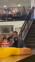 Republican Iowa candidate for governor Zach Lahn speaks about tax breaks for data centers