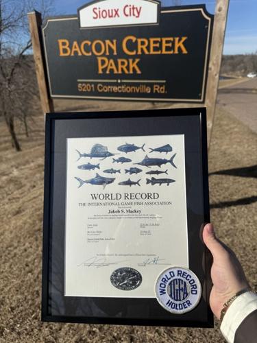 Jakob Mackey holds world record documentation