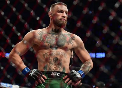 Conor McGregor before fighting Dustin Poirier during UFC 264 at T-Mobile Arena on Jul 10, 2021.