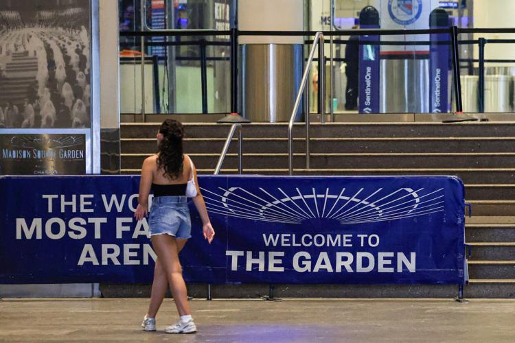 Madison Square Garden, ahead of a reported wedding between singer Taylor Swift and National Football League (NFL) player Travis Kelce, in New York