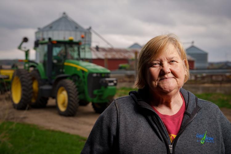 April Hemmes, who farms near Hampton, says she tells young farmers, "This is your farm crisis.”