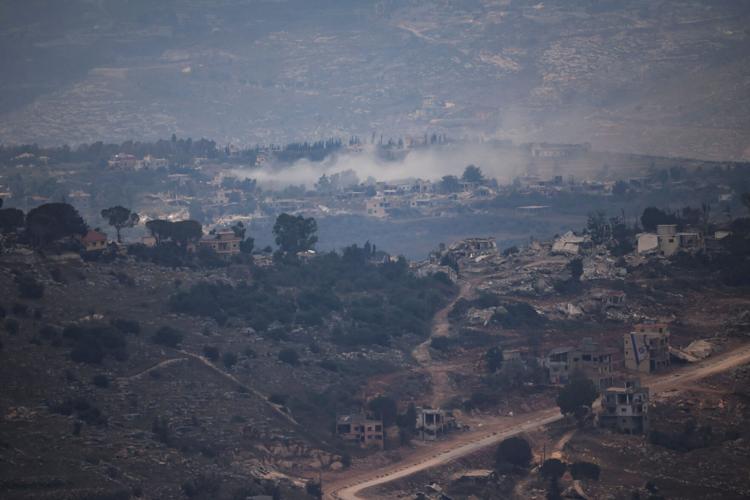 Smoke rises in Lebanon as seen from the Israeli side of the Israel-Lebanon border, in northern Israel