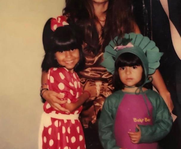 At first, Montiel says, doctors thought she just had the flu. Here she is pictured on the left, around the time she contracted the hantavirus.