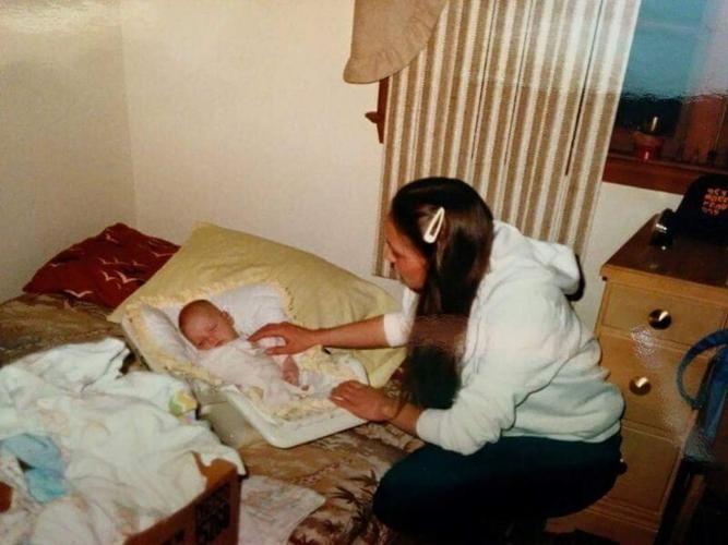 Barbara Lenz with her baby Lindsy. Lenz went missing only a couple years later in 1989.