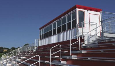 Sidney football press box