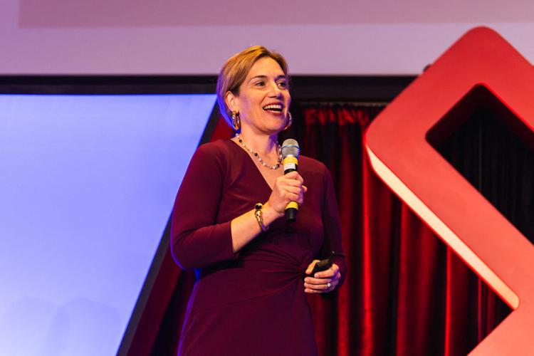 Dexa founder and CEO Beth Flippo speaks at the Ohio Tech Summit 2026 in Columbus