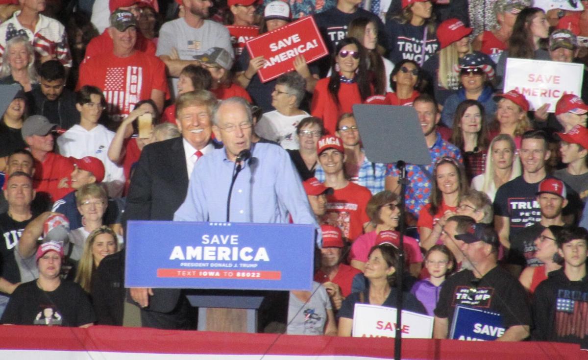 Trump in Iowa unloads on Biden, Democrats and 2020 election results