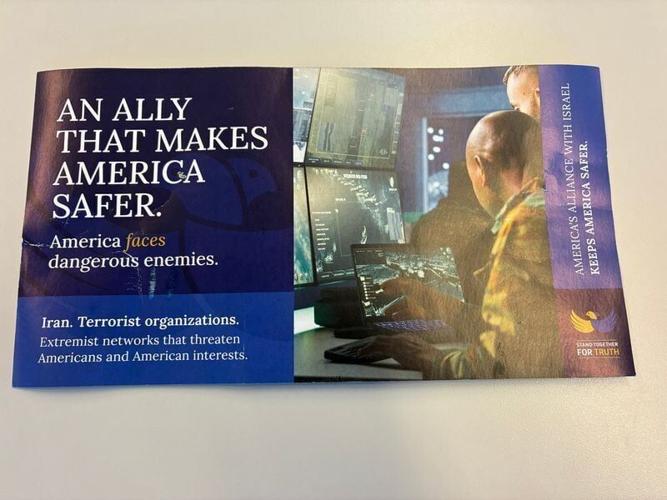Some Des Moines Register staffed recently received a mailer advocating a strong relationship between Israel and the U.S., and economic benefits from Iowa's relationship with Israel. The mailer was distributed by Clock Tower X LLC on behalf of the state ...