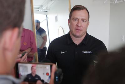 Iowa State men’s basketball head coach T.J. Otzelberger talks to media during Cyclone Tailgate Tour at Curate on may 18, 2026,
