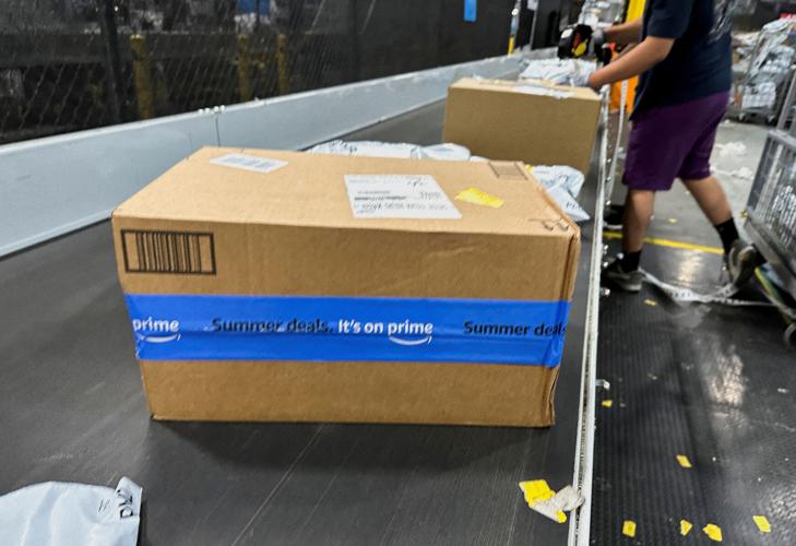 FILE PHOTO: New York Amazon facility busy on Prime Day