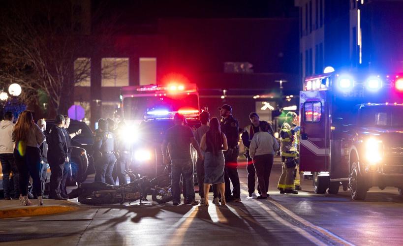 Motorcycle accident downtown