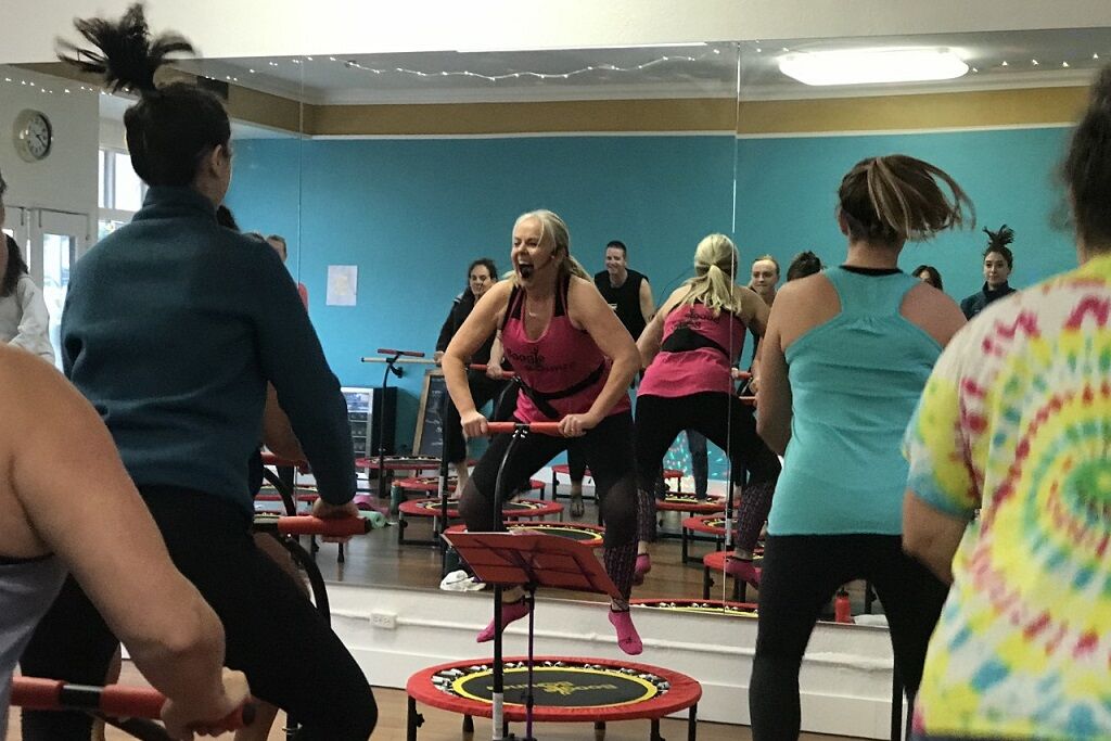 BORN TO BOUNCE  Trampoline class provides full body workout