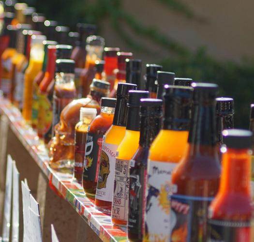 Old Boney Mountain_Line of hot sauces
