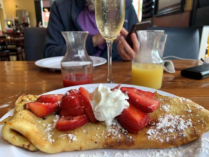The crepes at Downtown Cafe. Photo by Nancy D. Lackey Shaffer