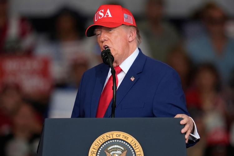 Trump rallies with top Republicans in critical battleground state of ...